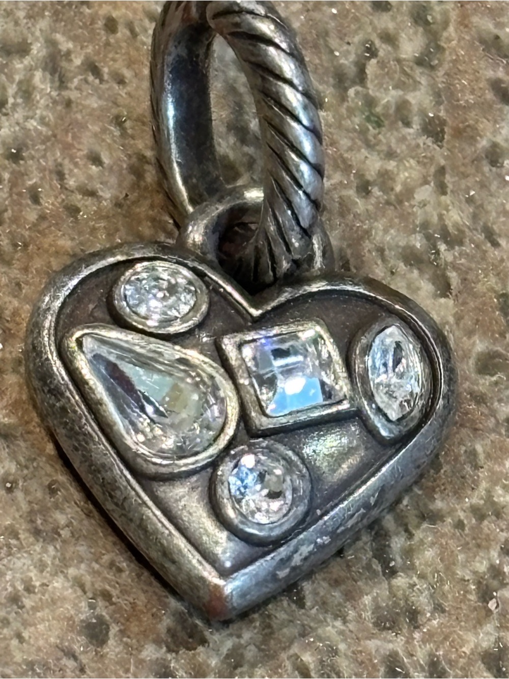 Sterling Silver Brighton Crystal Heart Charm